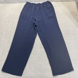 100% Silk Navy Pants